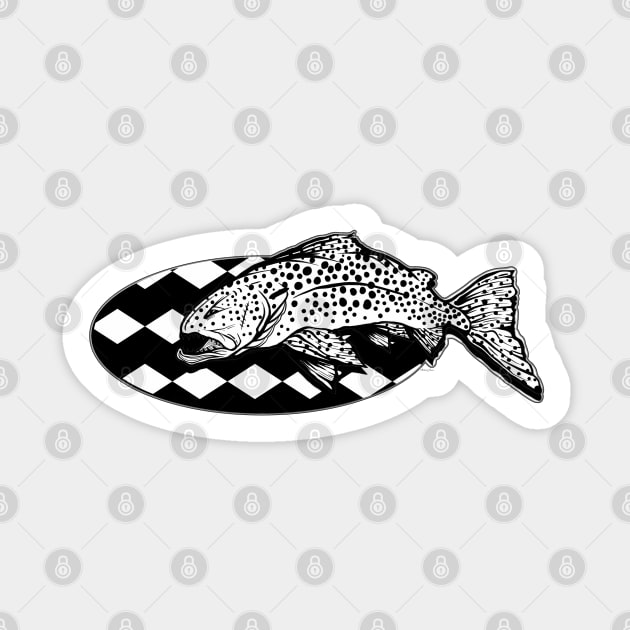 Chess Trout Sticker by MikaelJenei